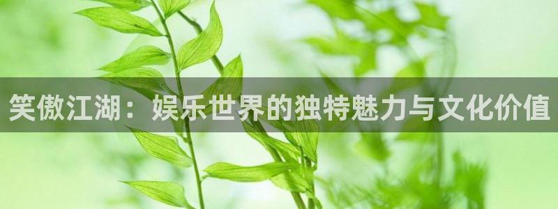 琳琅娱乐：笑傲江湖：娱乐世界的独特魅力与文化价值