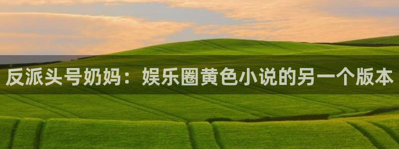 琳琅娱乐：反派头号奶妈：娱乐圈黄色小说的另一个版本